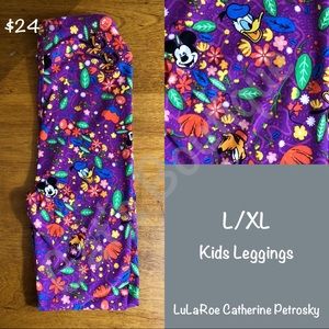 NWT LuLaRoe Collection for Disney L/XL leggings